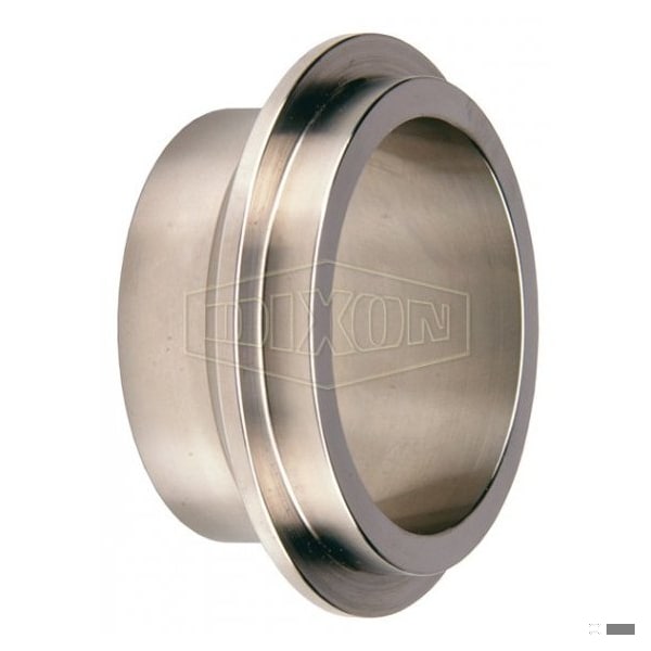 Short Weld Ferrule, 4 in Nominal, Male I-Line End Style, 304 SS, Domestic